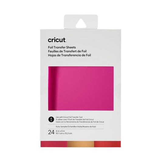 MUESTRARIO DE HOJAS DE TRANSFERENCIA CRICUT FOIL RUBY